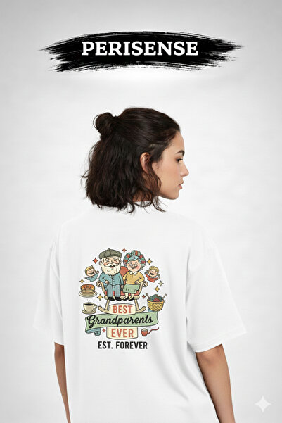 PERISENSE Unisex Grandpa Printed Premium Combed Cotton Oversized T-Shirt