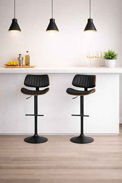 SADANHOME A modern bar stool adds a touch of luxury to any space.