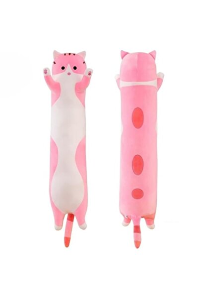 Virtual Trend Plush Toy Cat, Pillow Type, Hypoallergenic Filling, 90 cm, Pink