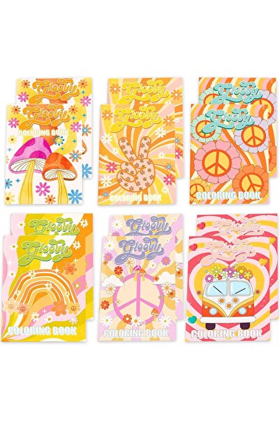 KASTWAVE كتاب تلوين هيبي بوهو مكون من 12 قطعة - كتاب رسم صغير "ابقَ رائعًا"، ...