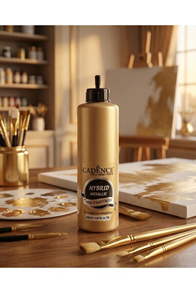 Cadence Hybrid Metalik Multisurface HM-801 Antik Altın 500 ml Tüm Yüzeyler Ko...
