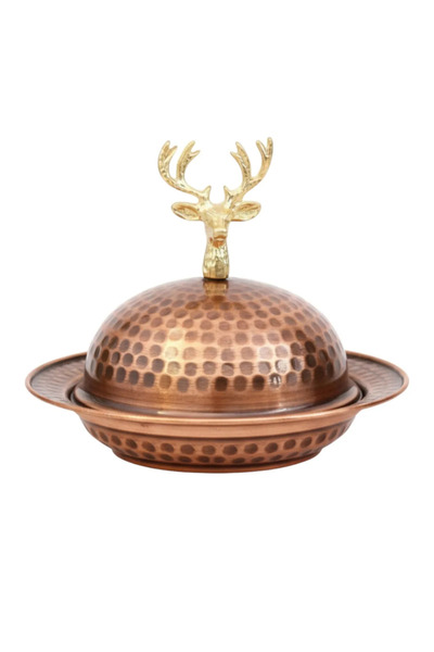 modabakir Copper Turkish Delight Bowl with Lid