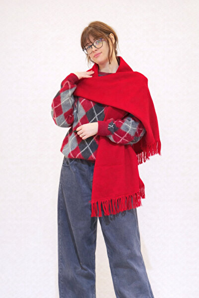 markazzi Dimaz Long Fringed Winter Knitwear Shawl Scarf |   Fashion Shoulder ...
