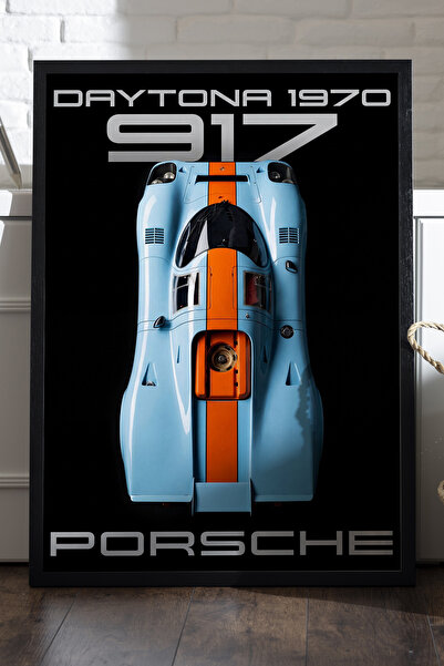 Duvarda Αφίσα Porsche 917 με μαύρο ξύλινο πλαίσιο, διακοσμητικός πίνακας τοίχ...