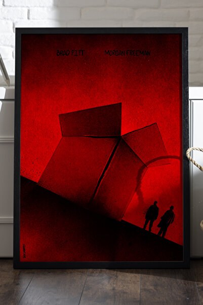 Duvarda Αφίσα με επτά μαύρα ξύλινα πλαίσια, διακοσμητική ζωγραφική τοίχου με ...