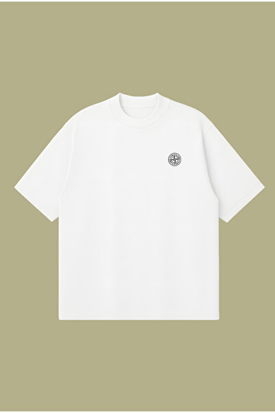 PURE POWER Stone Island Compass Boxy Fit Oversized Unisex Tshirt – Printed T-...