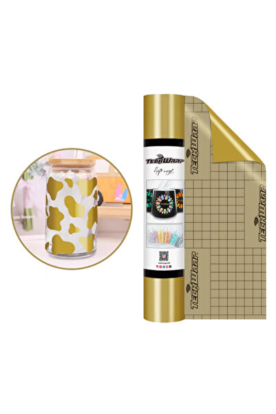 Teckwrap Craft Ekonomik Seri Vinil - Glossy Gold - 1 Rulo 30.48cm X 152.4cm