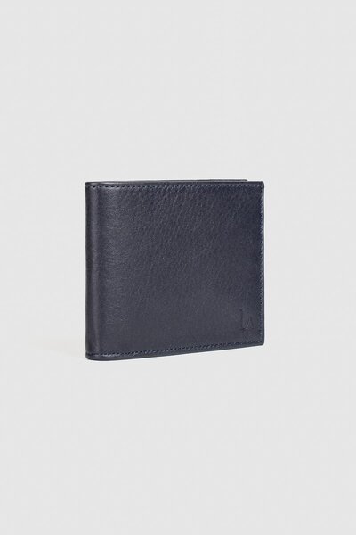 Store محفظة رجالية من الجلد الطبيعي المحمي بتقنية RFID من كينين