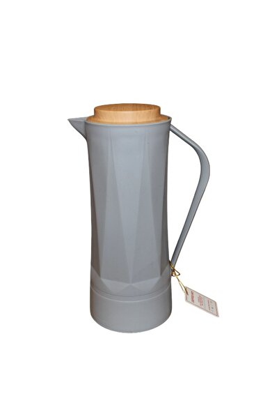 WDA 1.0L Insulated Coffee Pot Thermal Jug with Wooden Lid
