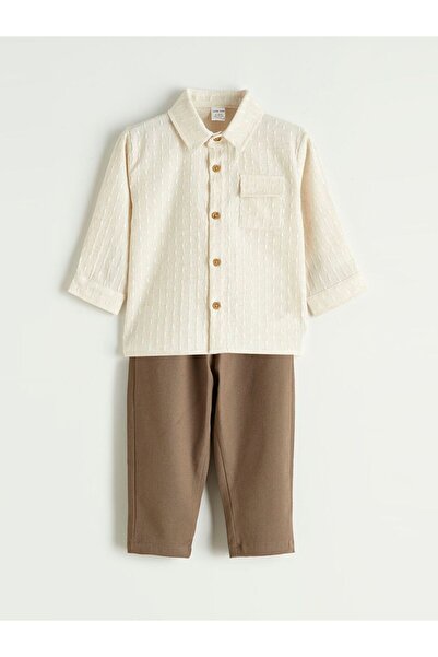 LC Waikiki Lcw Baby Dobby Baby Boy Suit with Collar