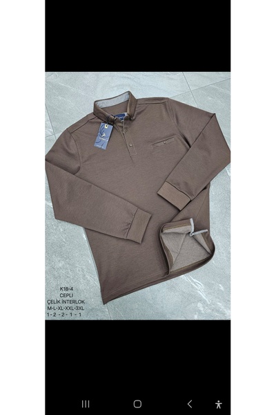 Cinar erkek giyim Single Pocket Men's Sweater Steel Fabric