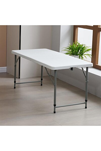 MOSTAFA A rectangular folding fiber table suitable for outdoor seating, measu...