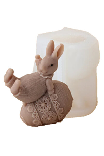 MILMATT Matrita de silicon, Milmatt, Model ou de Paste cu Iepuras , pentru lu...