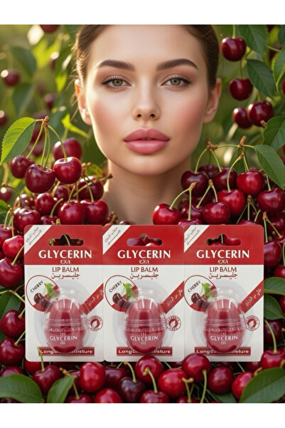 EXA 3 x AXA Cherry Lip Balm Glycerin 10g