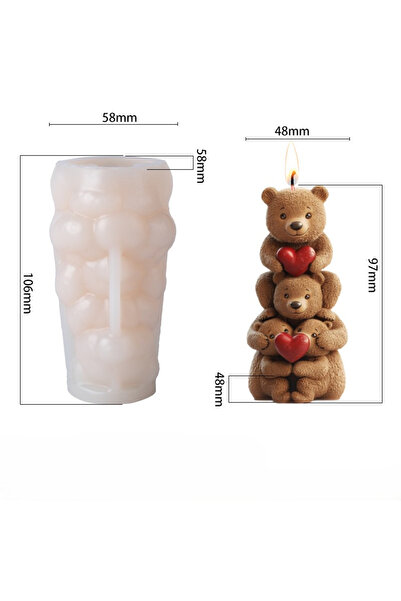 MILMATT Matrita de silicon, Milmatt, Familie ursuleti model 2