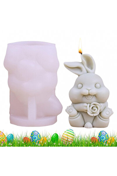 MILMATT Matrita de silicon, Milmatt, Model iepuras de Paste cu trandafir, pen...