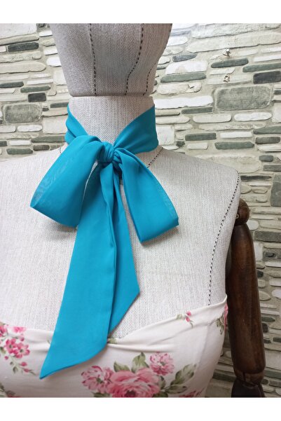 es moda shop Biana Long 200×5 Chiffon Neck Tie Light Blue