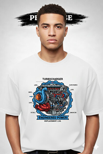 PERISENSE Tricou unisex supradimensionat din bumbac pieptănat premium, cu imp...