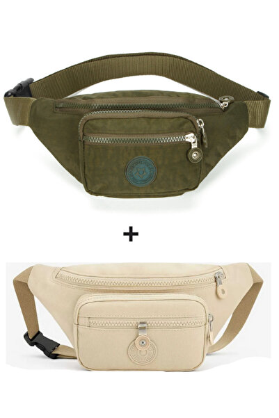 Newish Polo Yuppy Club Crinkle Crossbody Waist Shoulder and Sports Bag (Khaki...