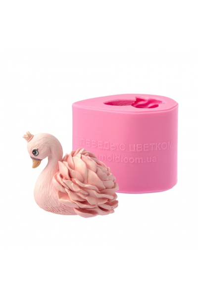 MILMATT Καλούπι Σιλικόνης - Κύκνος με Λουλούδι, 6 x 7,5 εκ.