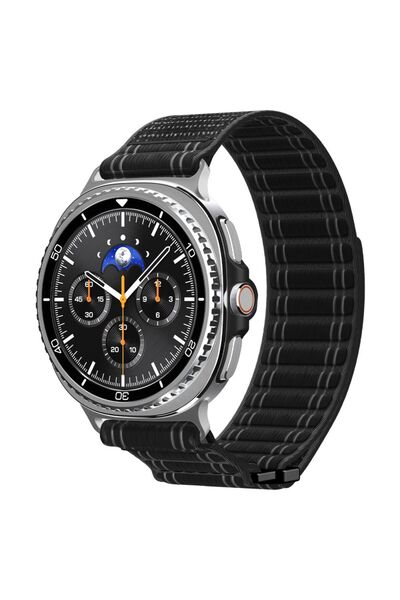 Spigen Curea din nailon pentru Samsung Galaxy Watch 8, neagră
