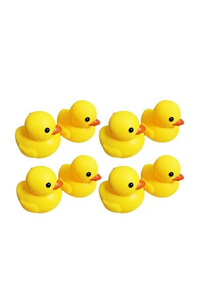Generic مجموعة ألعاب بط الاستحمام، 9 قطع من البط المطاطي الأصفر، تصدر صوت صري...