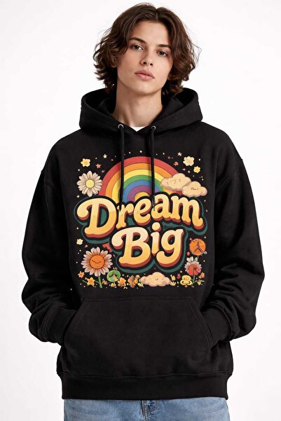 Hunors Sportswear & Company Dream Bi̇g Printed Unisex Model Ka Hooded Weatshi...