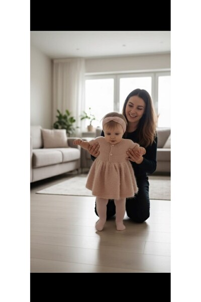 Tozpembebaby فستان محبوك