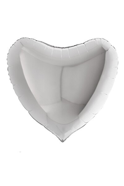 baloanepetrecere.ro Silver Heart Metallic Foil Balloon - 157 cm