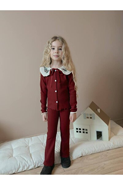 ARBİ kids Fată guler tip Peter Pan din material elastic două fire de tranziți...