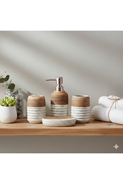 casa rosa 4-piece ceramic bath accessories set