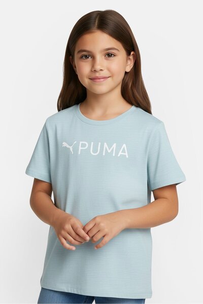 Puma Kids Girl Sportswear Fit Short Sleeve Training T-Shirt, Turquoise