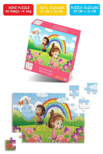 Çılgın Zeka Bahar Günü Mini Puzzle 40 Parça 3 4 yaş çocuk puzzle ve yapboz 5 ...
