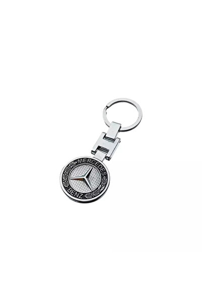 MERCEDES Breloc 3D premium cu două fețe, oțel inoxidabil