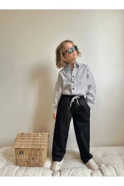 ARBİ kids Cămașă cu dungi pentru băiat, cu pantaloni din gabardină, costum el...