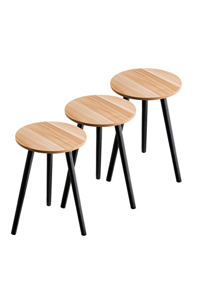 casa rosa Wooden Serving Coffee Tables Set Of 3 Pieces 33*50 cm