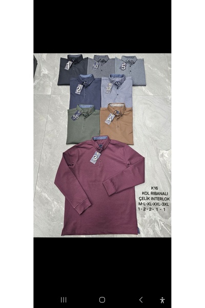 Cinar erkek giyim Collared Men's Sweater Steel Fabric Flexible