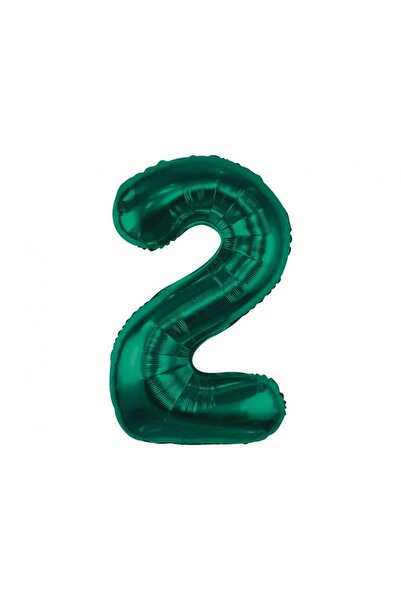 Godan Foil Balloon Number 2 Dark Green - 85 cm