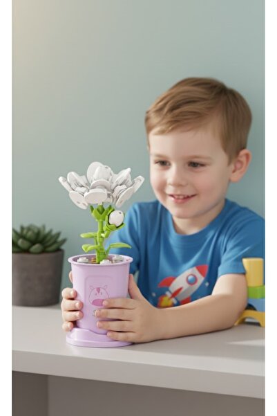 ctoy 50 Parça Micro Block Yasemin Çiçeği - Dekoratif Yapım Bloğu Hobi Seti (1...