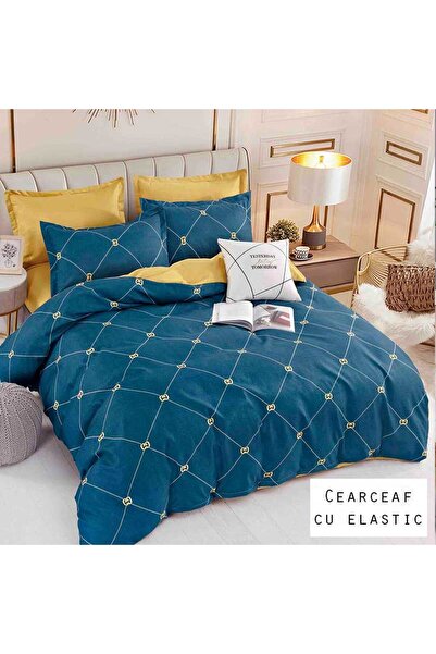 Patul Bed Linen 6 Pieces, Fine Cotton, Sulphur, Double Bed, 2 Persons, Fitted...