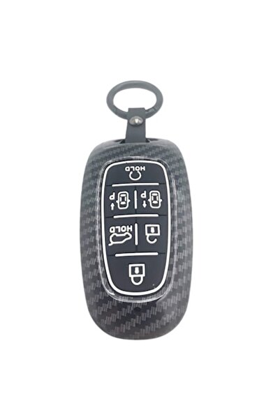 OEM Silicone Carbon Key Case for Hyundai Santa Fe Tucson 2020 2021 2022 NEXO ...