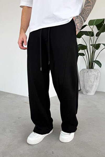 HAFKAGİYİM Black Premium Patch Detail Baggy Tracksuit