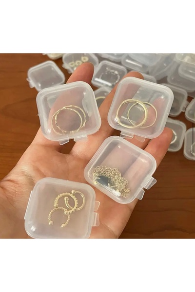 leylooks 6Pcs Lockable Lid Transparent Storage Box for Jewelry, Accessories, ...