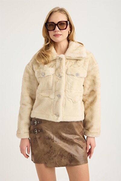 HomeStore Short Plush Coat