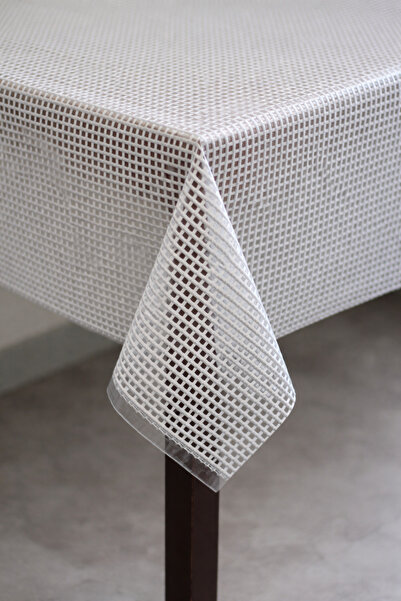 Soft Kare Premium Dantel Görünümlü PVC Masa Örtüsü – Silinebilir, Su Geçirmez...