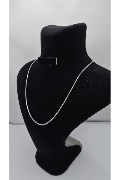 ahsenaksesuar2025 Stainless Steel Silver Color Unisex Italian Pipe Necklace