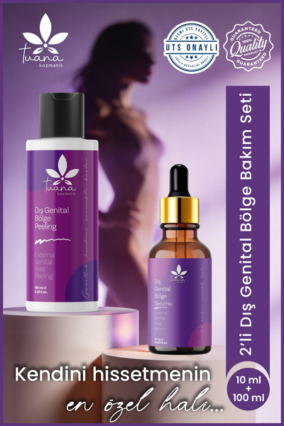 Tuana Kozmetik Dış Genital Bölge Bakım Seti Peeling 100 ml + Serum 10 ml