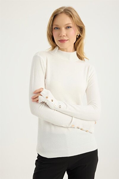 HomeStore Mock Neck Riveted Knitwear