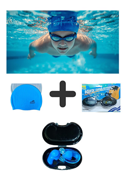 GWA Professional swimming kit: Swimming cap + swimming goggles + waterproof e...