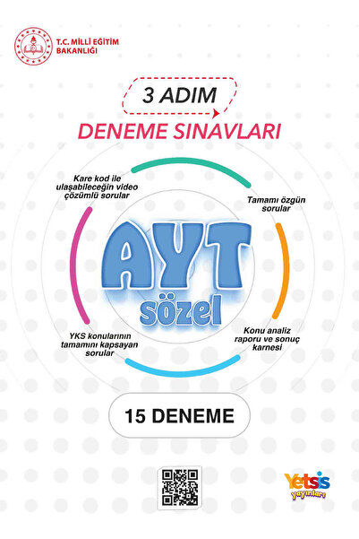 Yetsis Yayınları AYT Sözel 3 Adım Deneme Sınavları (15 Deneme Fasikülü - Set ...